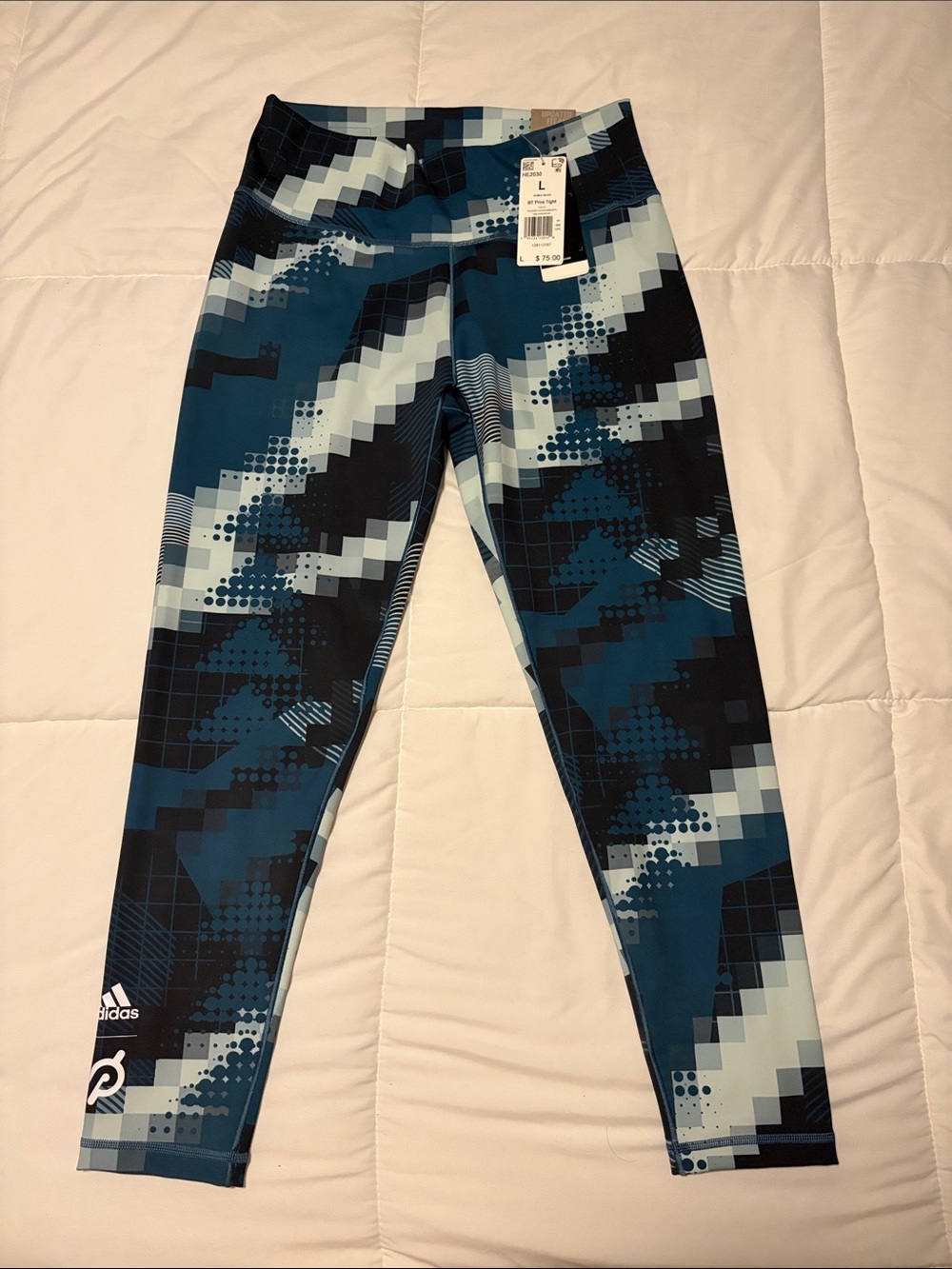 Adidas Women’s Teal Pixel Print Leggings